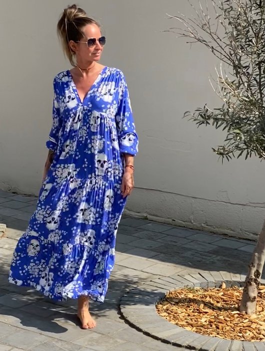 Robe Les Tropeziennes Taille S – Bleu Classique, Coton, Neuf Avec étiquettes